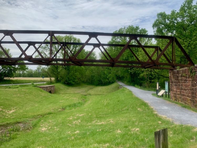 The C&O Canal towpath at White's Ferry Maryland