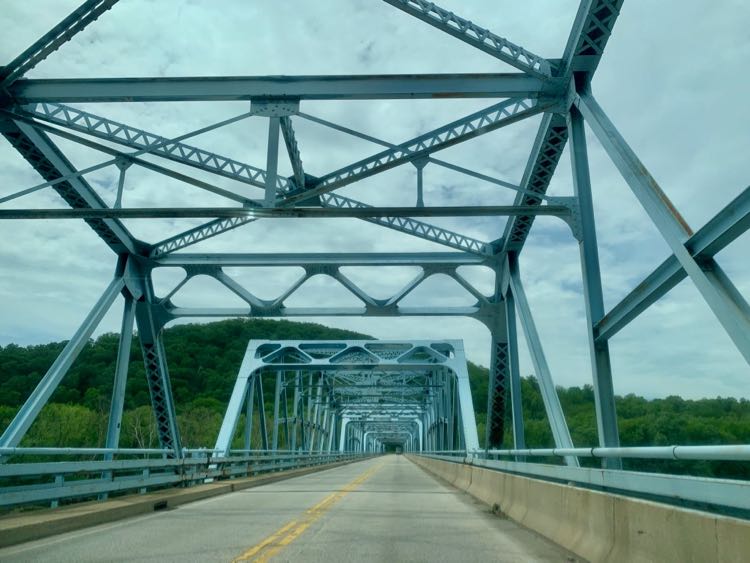 Crossing the Point of Rocks Bridge on a Leesburg scenic drive along the Virginia Maryland border