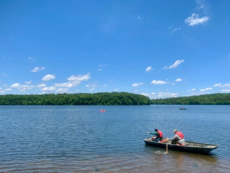 Fishing on Burke Lake in Northern Virginia