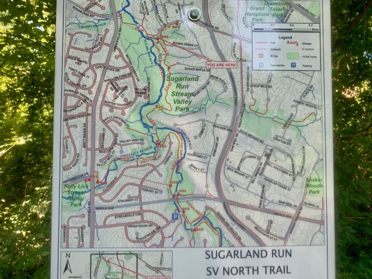 Sugarland Run North Trail map