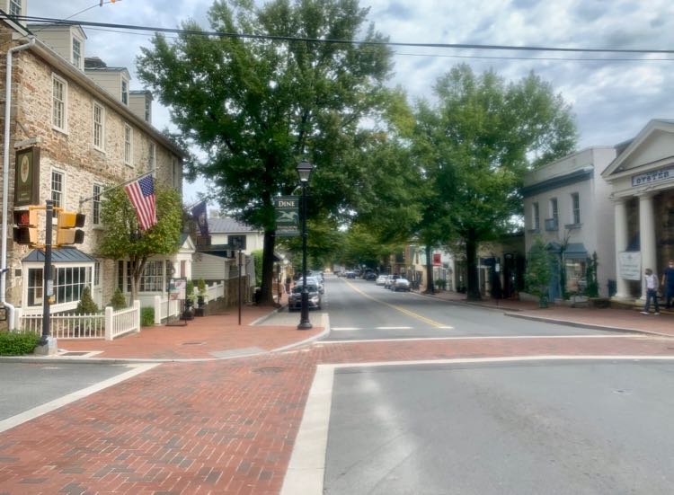 Downtown Middleburg Virginia in the heart of Hunt Country