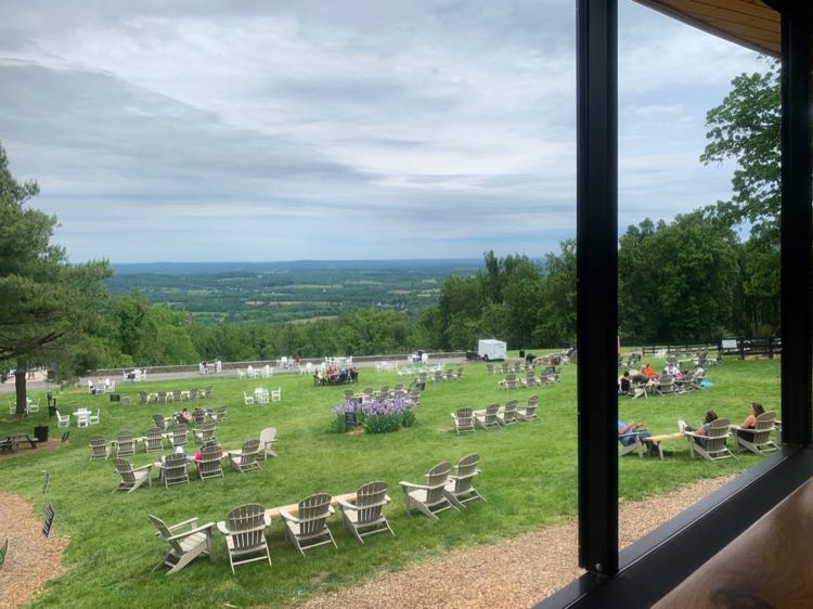 View from the deck at Bear Chase Brewing in Bluemont VA