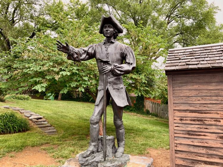 Washington statue at the George Washington Office Museum in Winchester VA