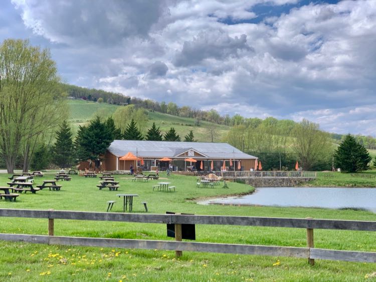 Henway Hard Cider Company has a beautiful setting in Bluemont VA