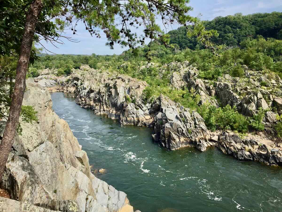 Mather Gorge from the River Trail in Great Falls Park Virginia near Washington DC