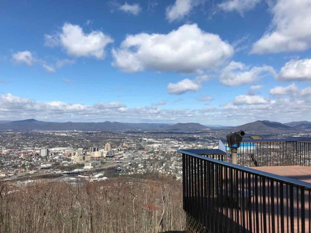 Viewing Platform and Mill Mountain Star View in Roanoke VA