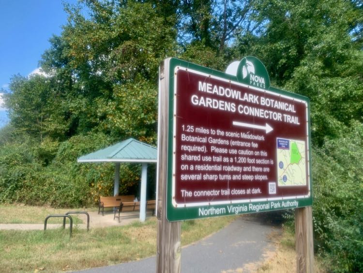 NOVA Parks Connector Trail sign and entrance