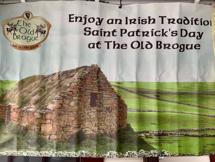 Old Brogue St Patricks Day sign