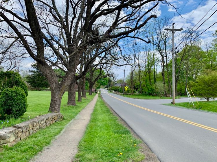 Snickersville Turnpike in the center of historic Bluemont Virginia