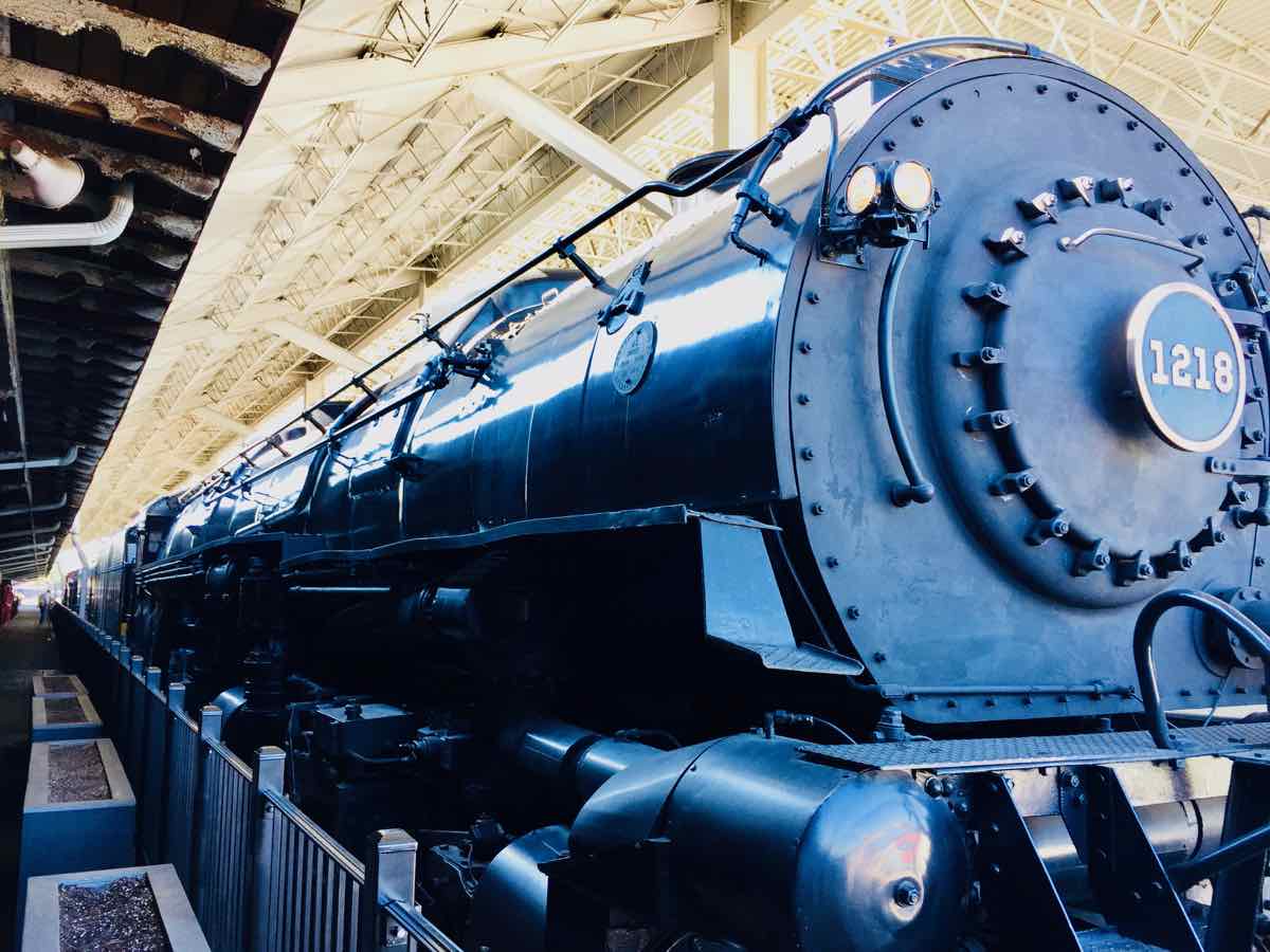 Giant Trains in the Rail Yard at the Virginia Museum of Transportation in Roanoke VA
