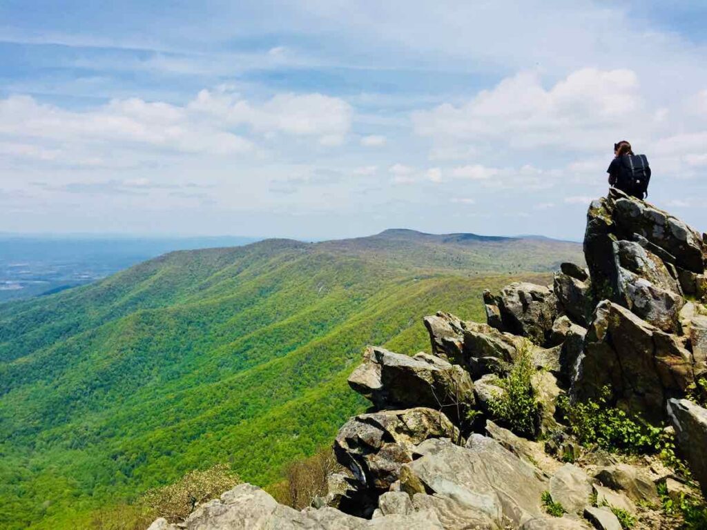 Hawksbill Summit View Shenandoah National Park in Spring