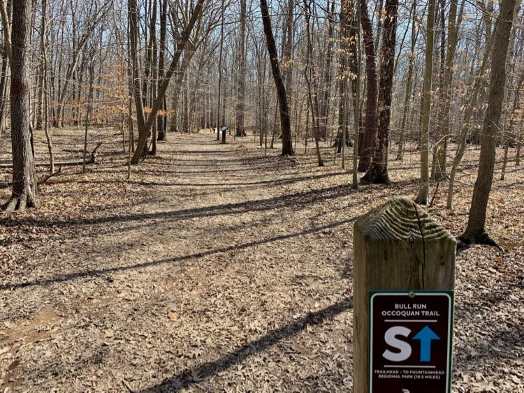 Bull Run Occoquan Trail marker