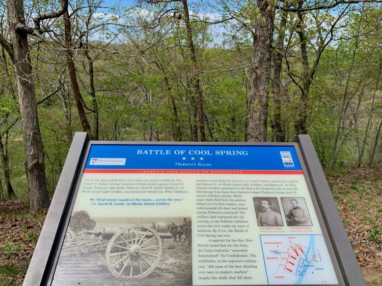 Civil War Battle of Cool Spring sign