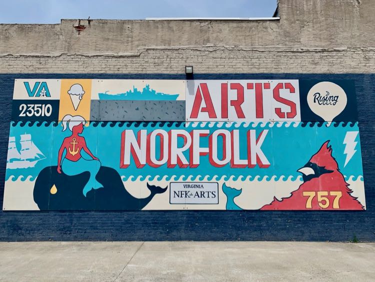 Seeing murals in the NEON District is just one of the fun and unique things to do in Norfolk VA.