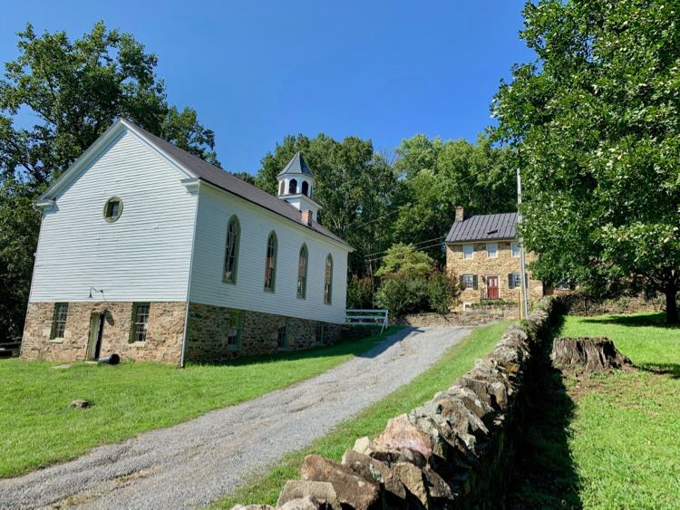 John Wesley Church as seen from the tanyard in Waterford Virginia