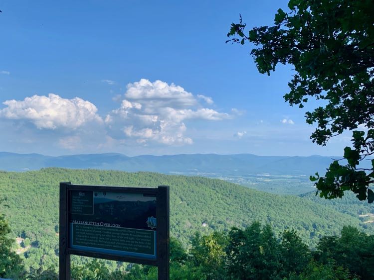 Mountain view from Massanutten Overlook in Virginia