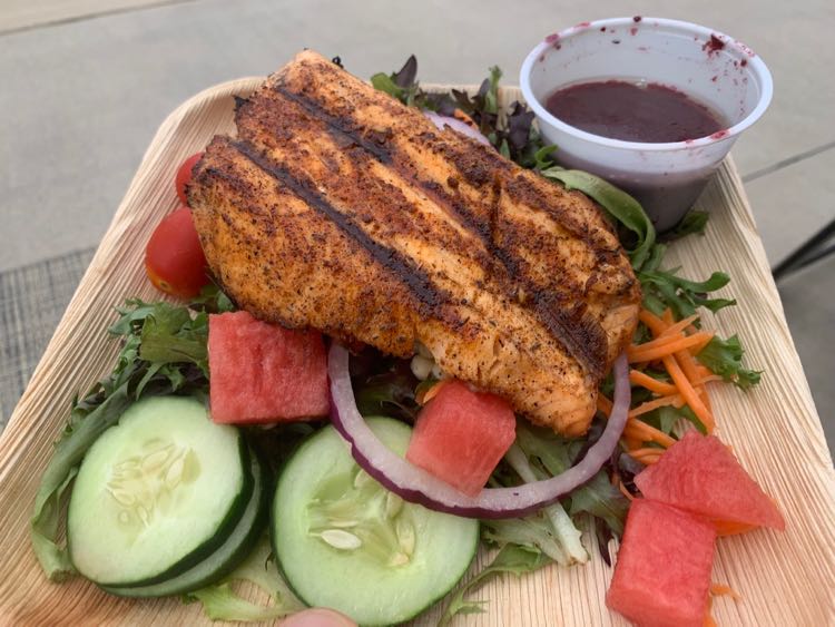 Salmon Salad at the Massanutten Waterpark Chill Grill