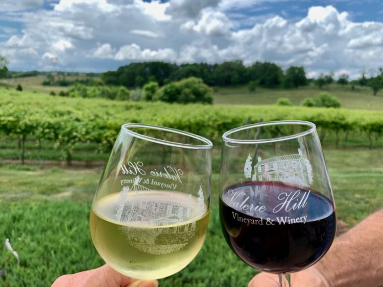 Toasting the view and Virginia wine at Valerie Hill Winery