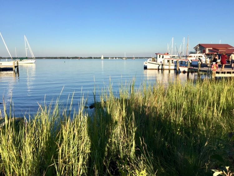 Water view from the romantic Inn at Perry Cabin in St Michaels Maryland