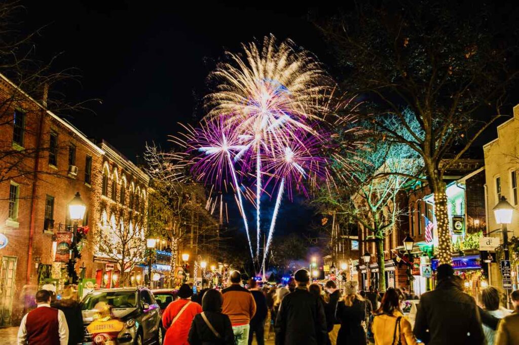 First Night Fireworks, photo: J Clifford for Visit Alexandria