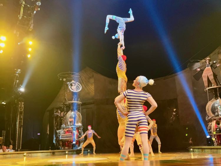 Acrobatic tower in Cirque du Soleil Kurios near Washington DC