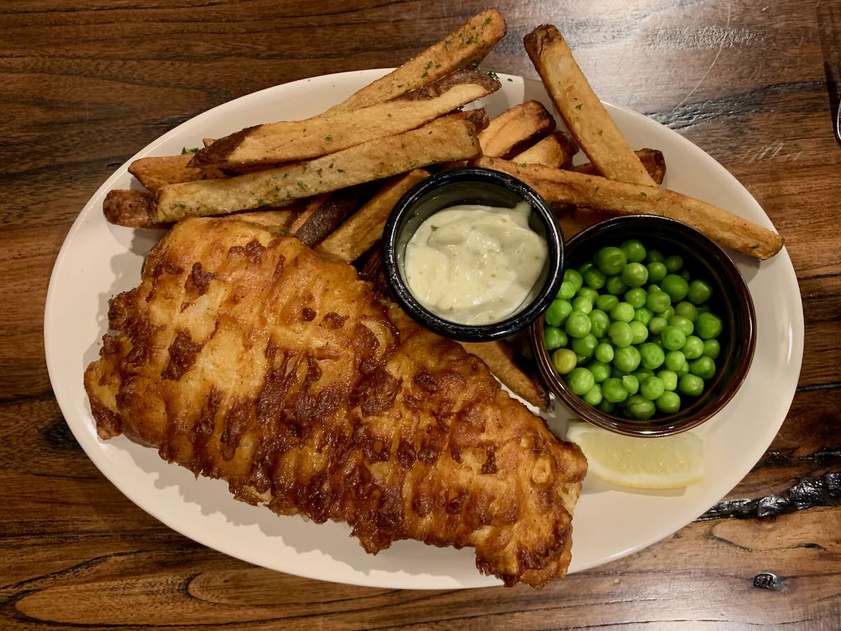 Fish and chips, a favorite dish at tasty Northern Virginia area pubs.