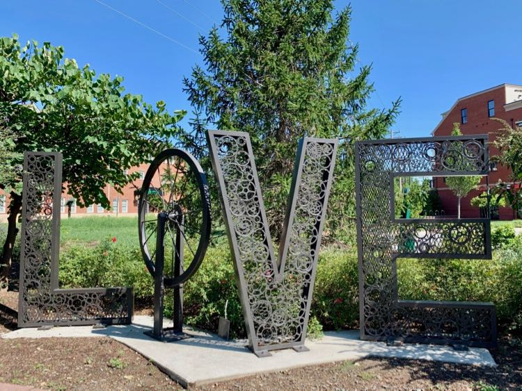 The Leesburg LOVE sign in Northern Virginia