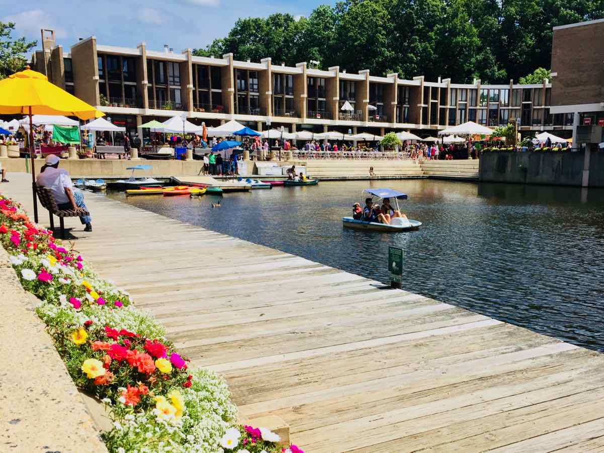 Boating Shopping Dining and People-watching at Lake Anne Reston Virginia