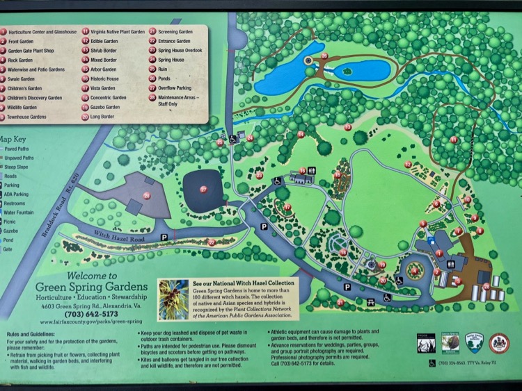 Green Spring Gardens Map