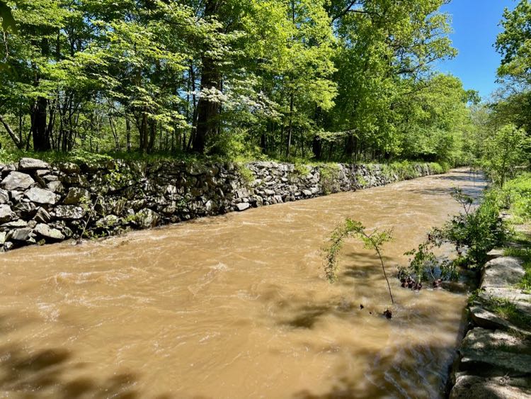 High Water in the Canal at Great Falls Park Virginia