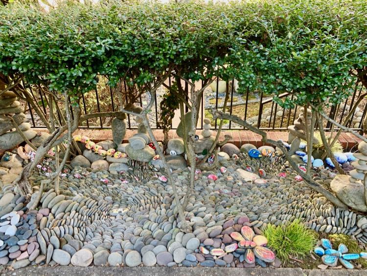 Beautiful and intricate rock garden by the Lake Anne Trail in Reston VA