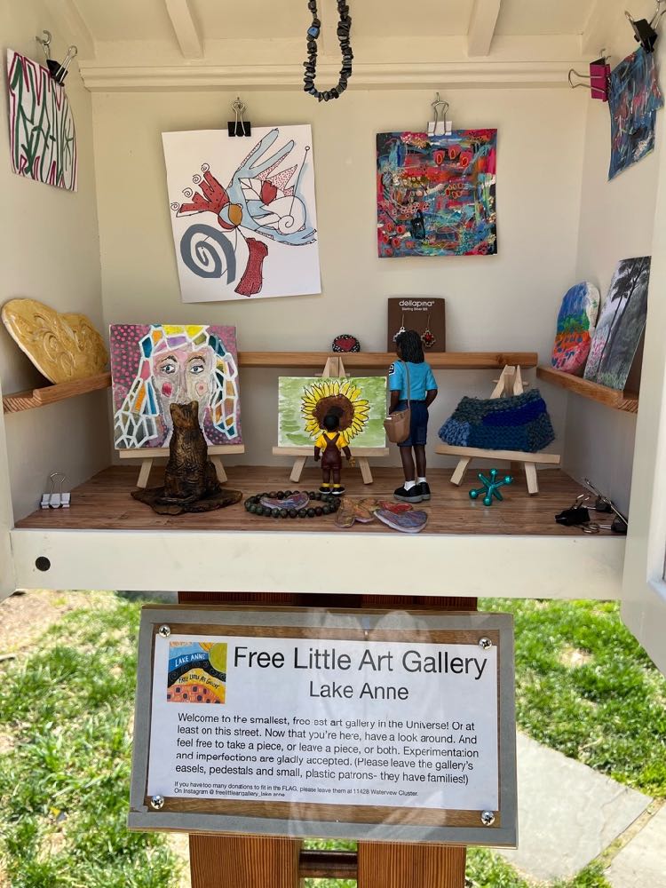 Free Little Art Gallery on the Lake Anne Trail in Reston