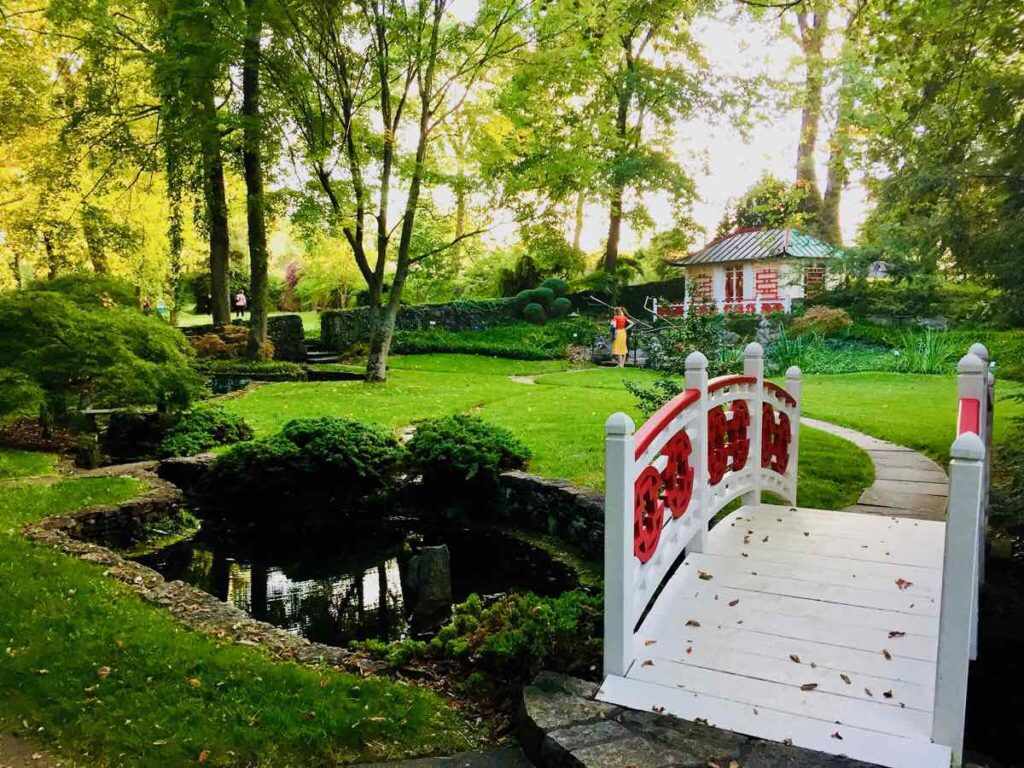 Asian-inspired gardens at the Museum of the Shenandoah Valley Glen Burnie Gardens in Winchester Virginia