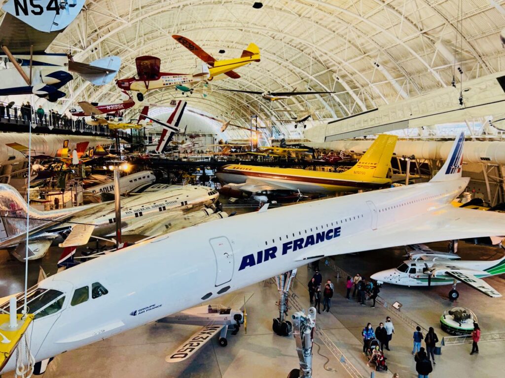 View from the catwalk at the Smithsonian Air and Space Stephen F. Udvar-Hazy Center in Northern Virginia.