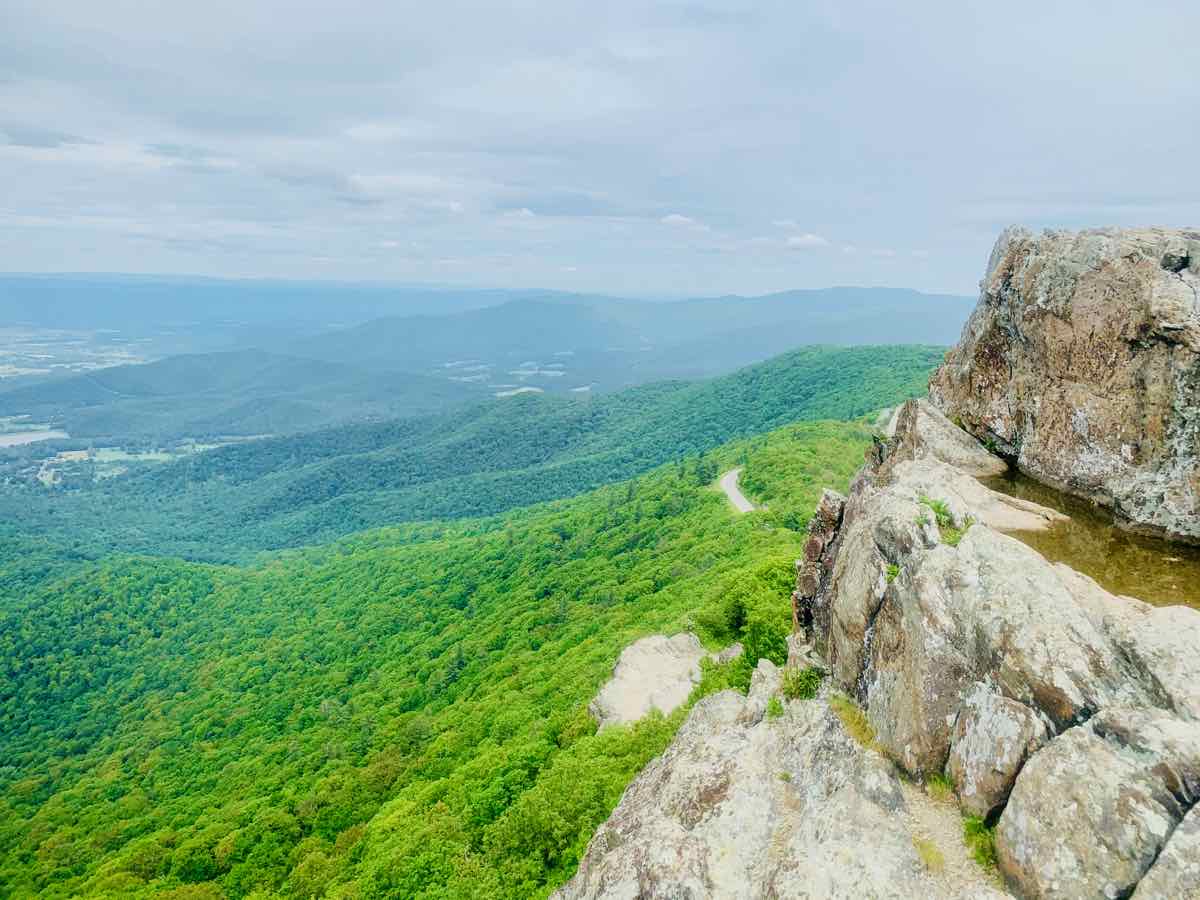 Rocky View from Little Stony Man Trail Hike Shenandoah Park Virginia