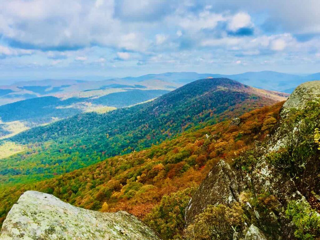 Mid-October Fall Foliage in Shenandoah National Park View from The Pinnacle