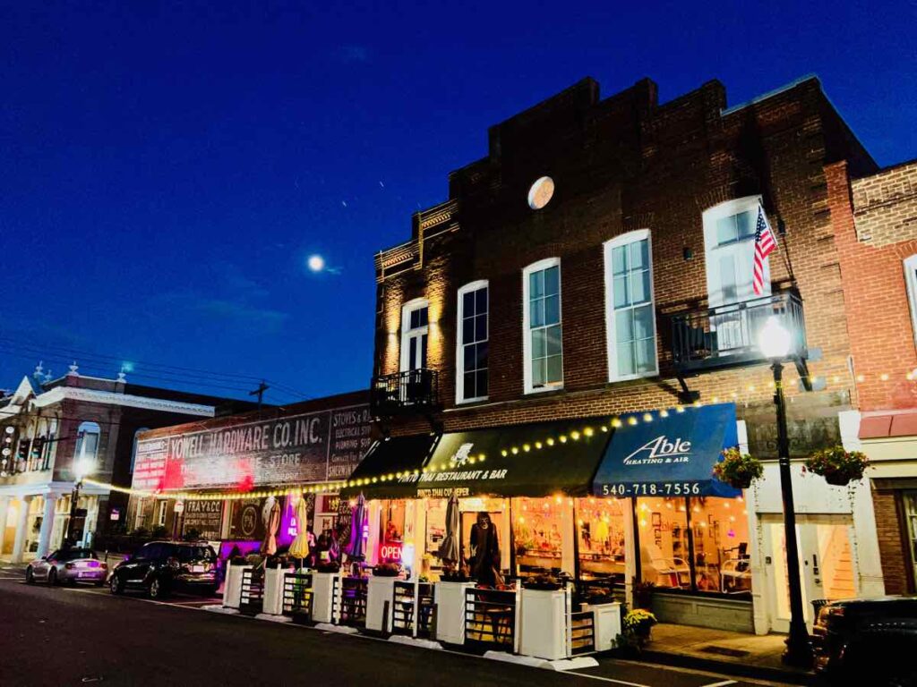 Downtown Culpeper VA at Night