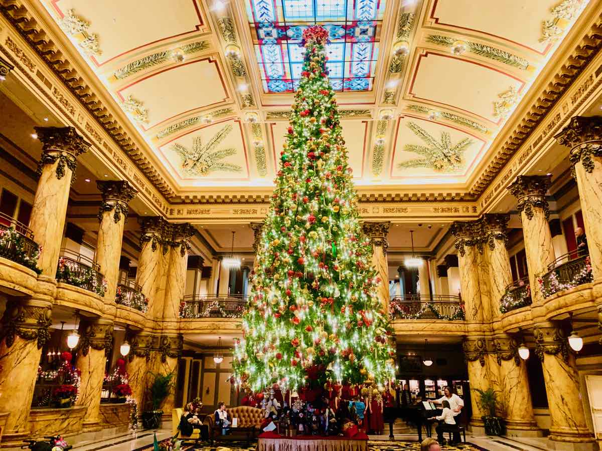 Christmas Tree and Holiday Decorations at The Jefferson Hotel in Richmond Virginia