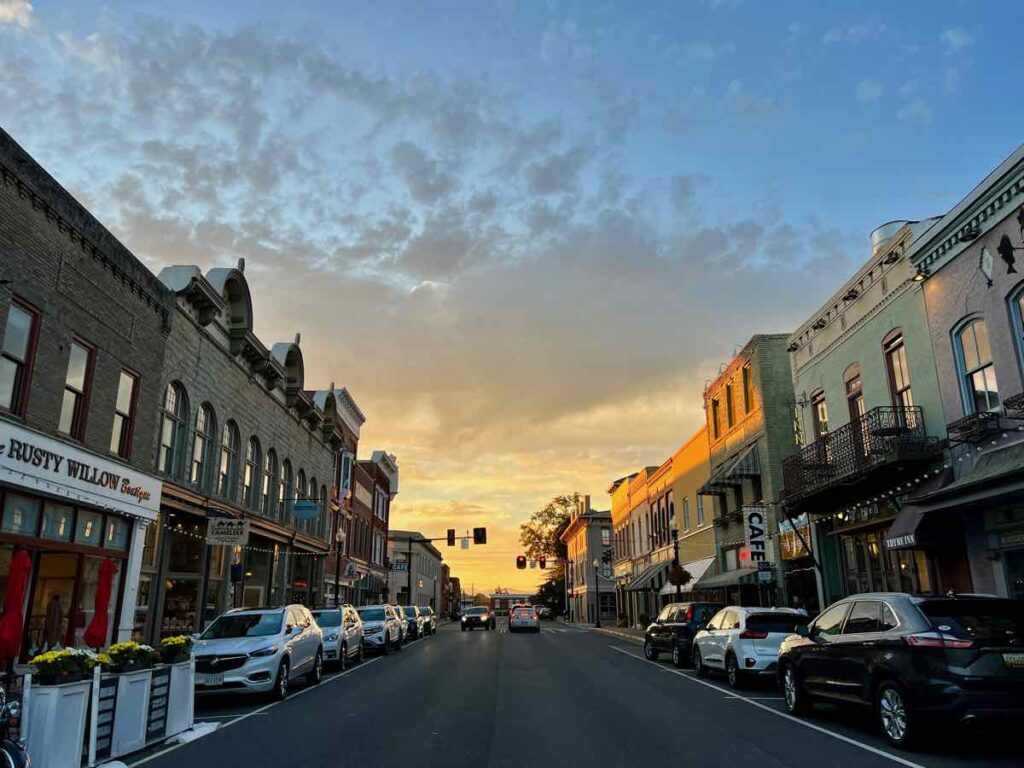 Sunset in Downtown Culpeper Virginia