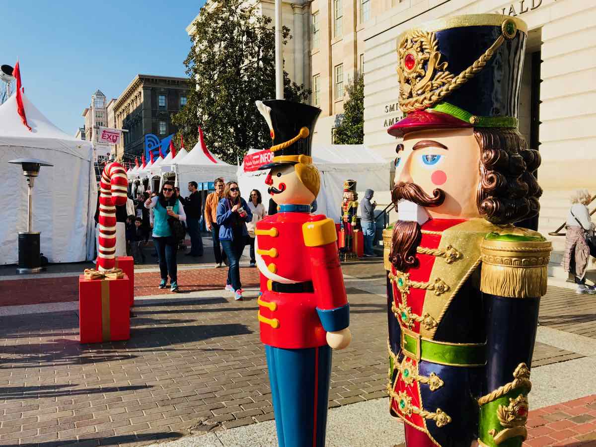 Downtown DC Holiday Market decorations