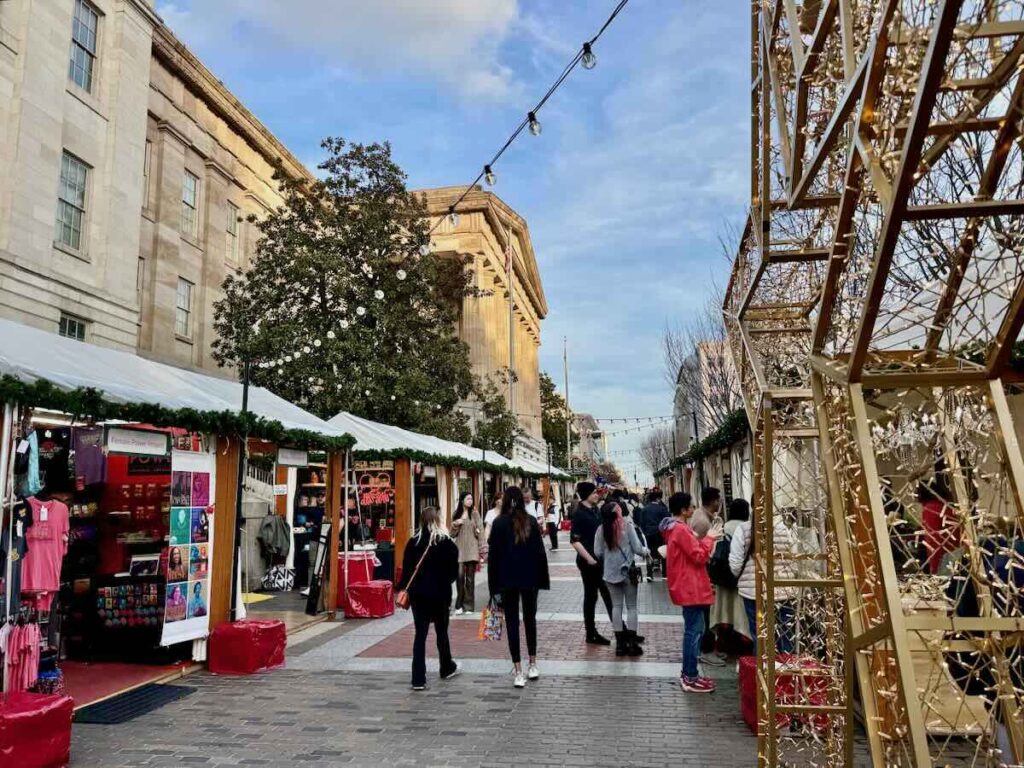 DowntownDC Holiday Market Daytime Stalls