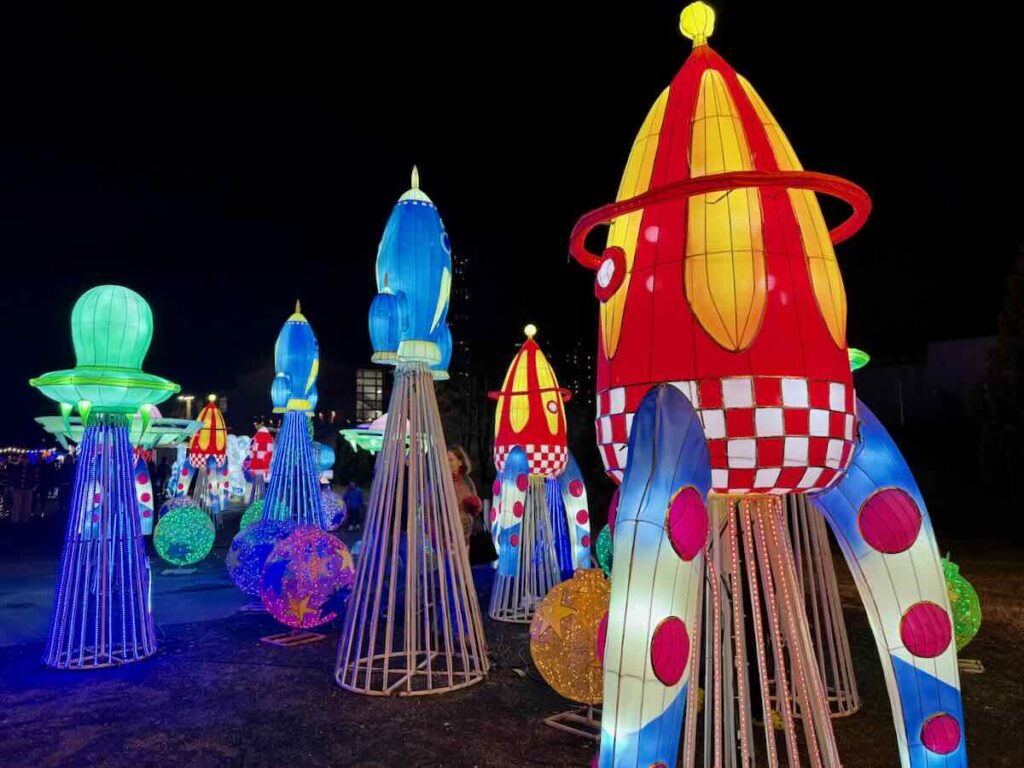 2023 DC Lantern Festival Spaceships in Tysons Virginia