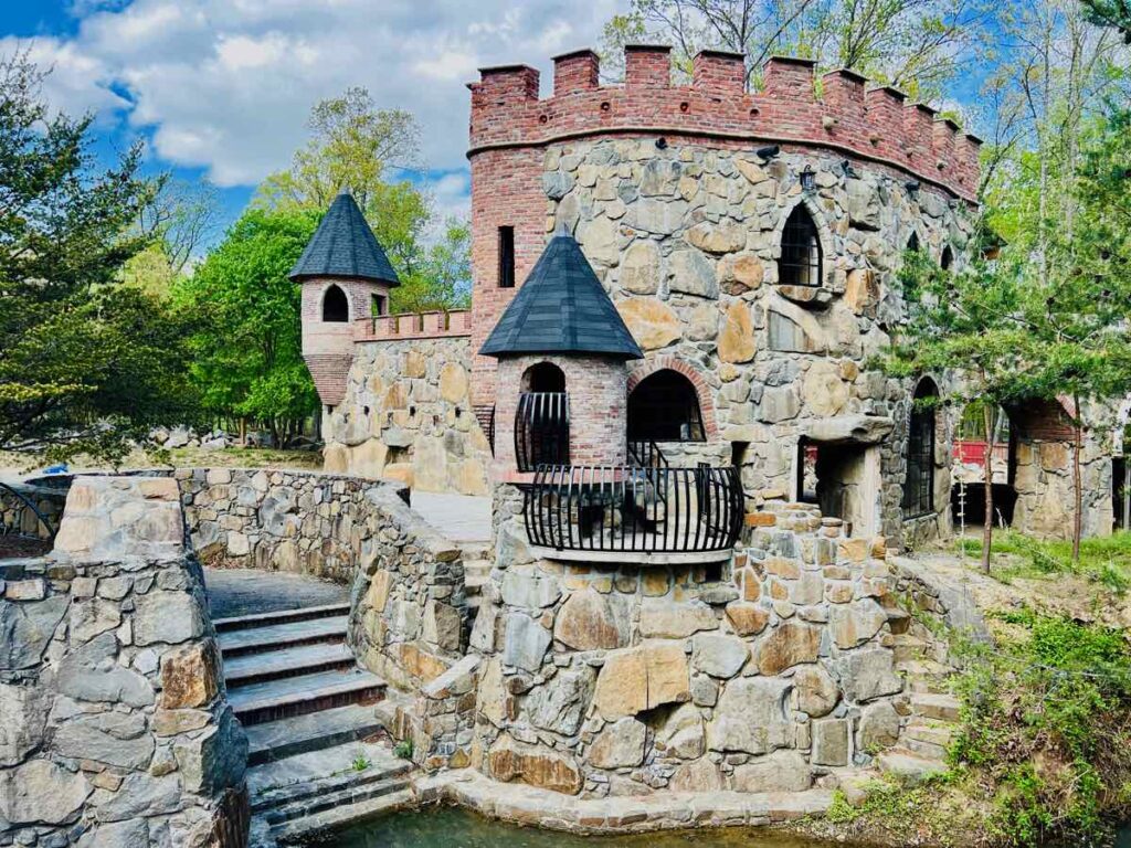 Medieval Stone and Brick Castle at The National Botanic Garden in Virginia