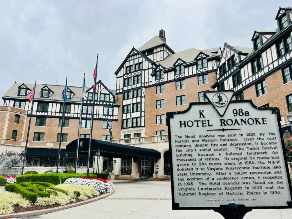 The Historic Hotel Roanoke in Virginia, one of the Best Downtown Roanoke Hotels.