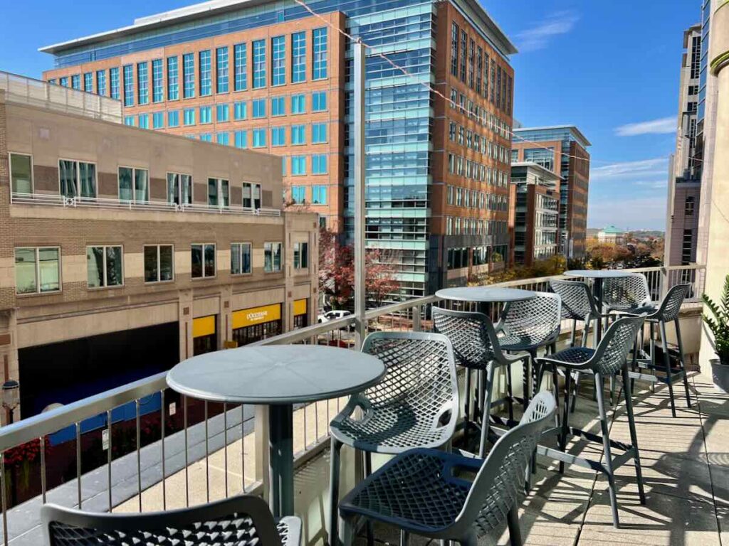 View from the Bar Patio LOOK Dine-In Cinemas Reston Town Center VA