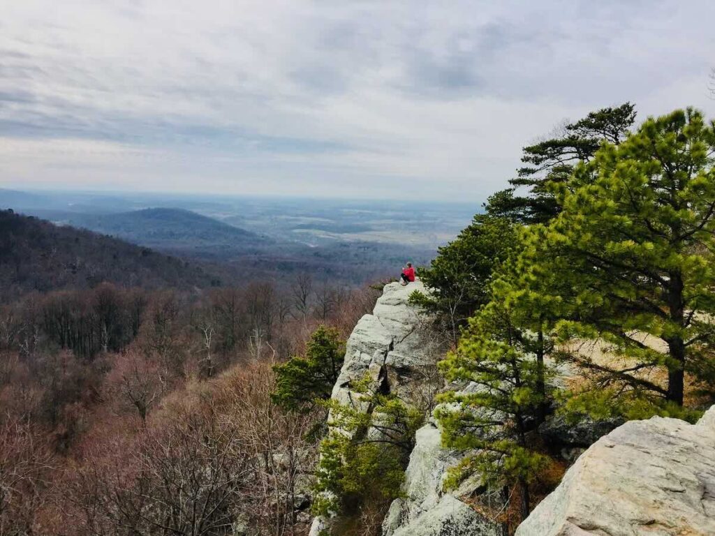 The View and Overlook at Raven Rocks Hike View in Bluemont VA