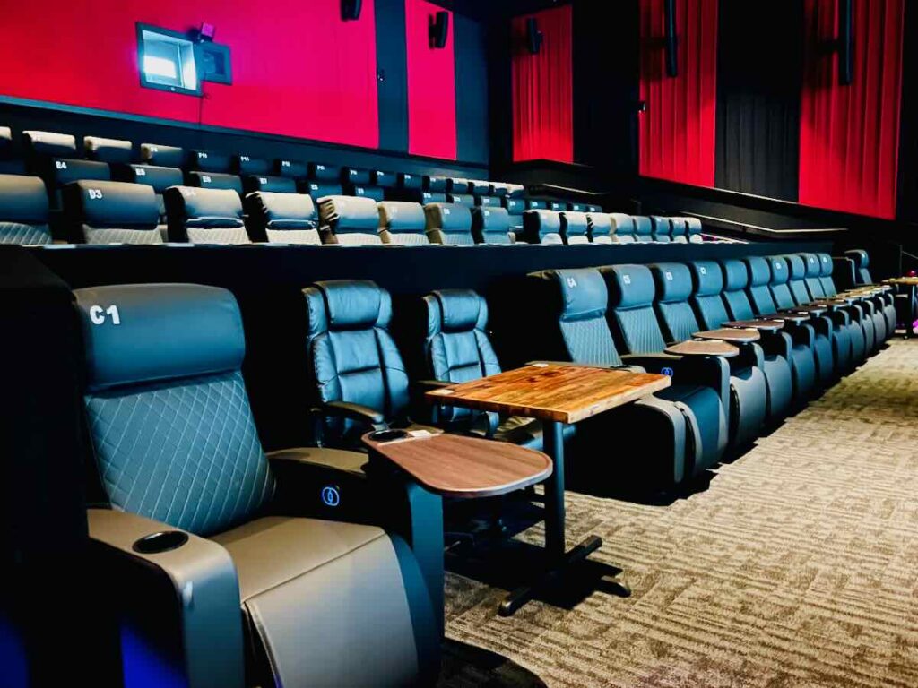 Plush Theater Seats at LOOK Dine-In Cinemas Reston Virginia