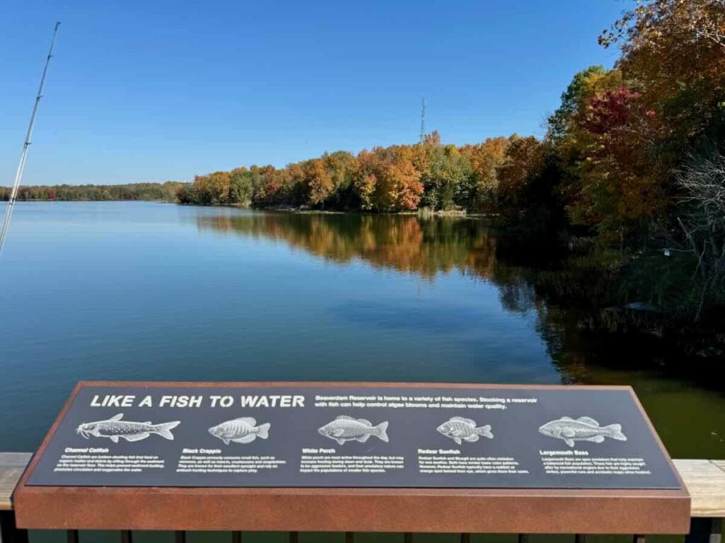 Fishing Sign Overlook Beaverdam Reservoir Park